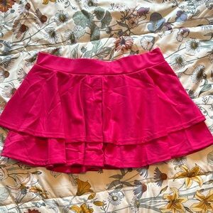Vibrant Pink Layered Skirt